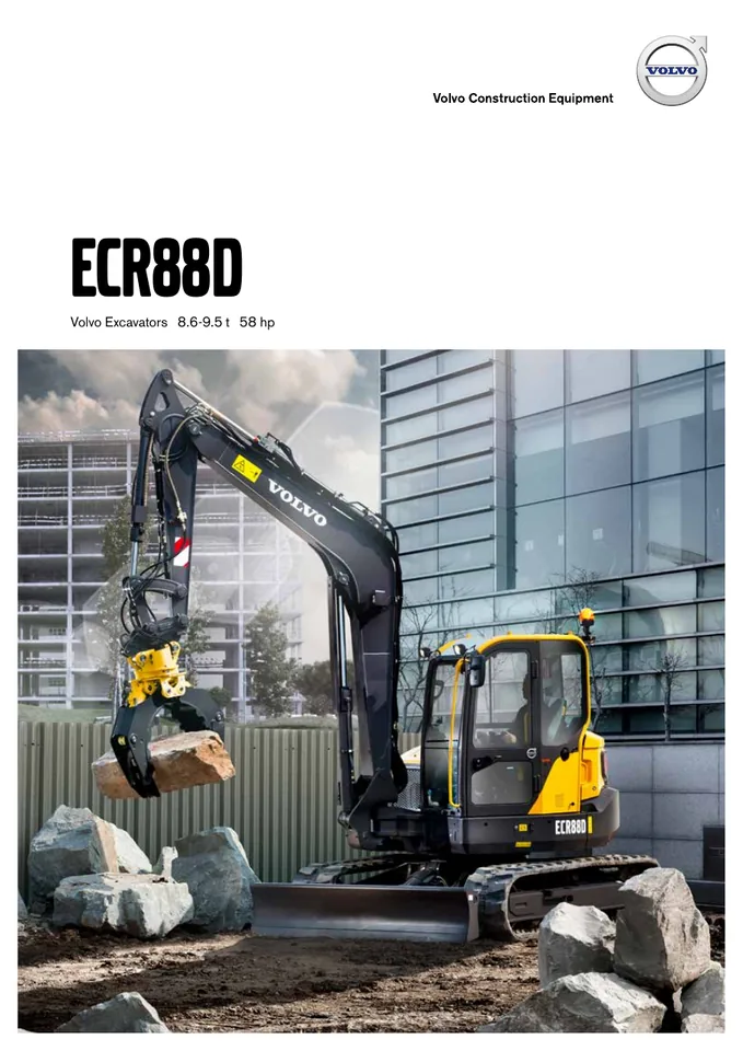 Volvo ECR88D machine manual cover: Volvo ECR88D Product brochure