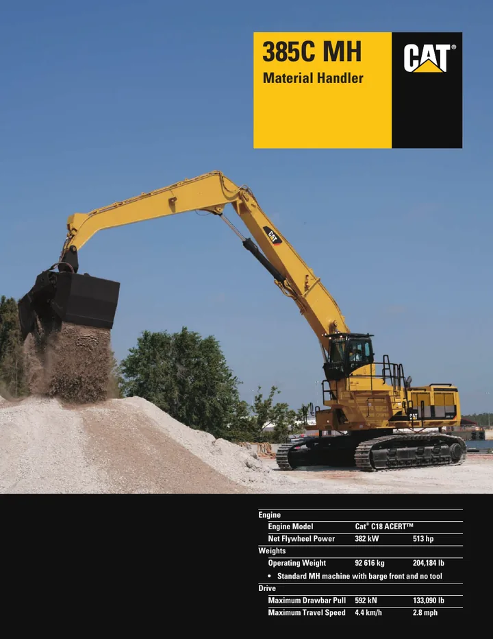 Caterpillar CAT®385C machine manual cover