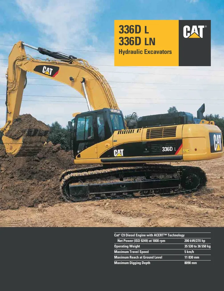 Caterpillar CAT®336D L machine manual cover