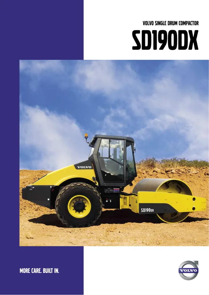 Volvo SD190DX machine manual cover: Volvo SD190DX Archived product document