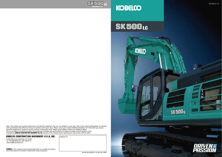 Kobelco SK500LC-10 设备手册外胶层