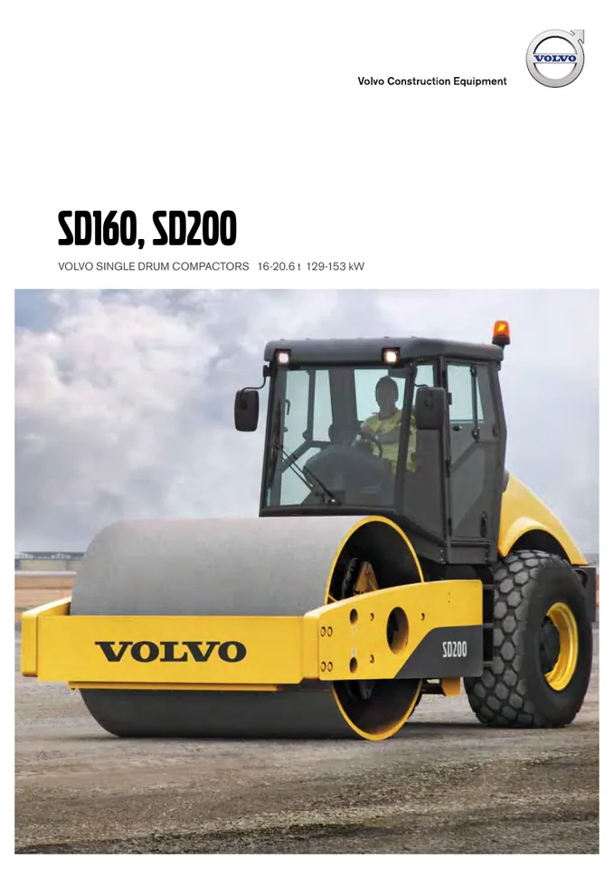 Volvo SD200 machine manual cover: Volvo SD200 Product brochure