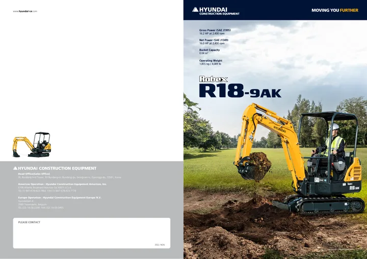 Hyundai R18-9AK 设备手册外胶层