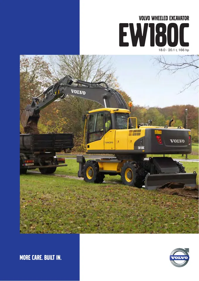 Volvo EW180C machine manual cover: Volvo EW180C Product brochure