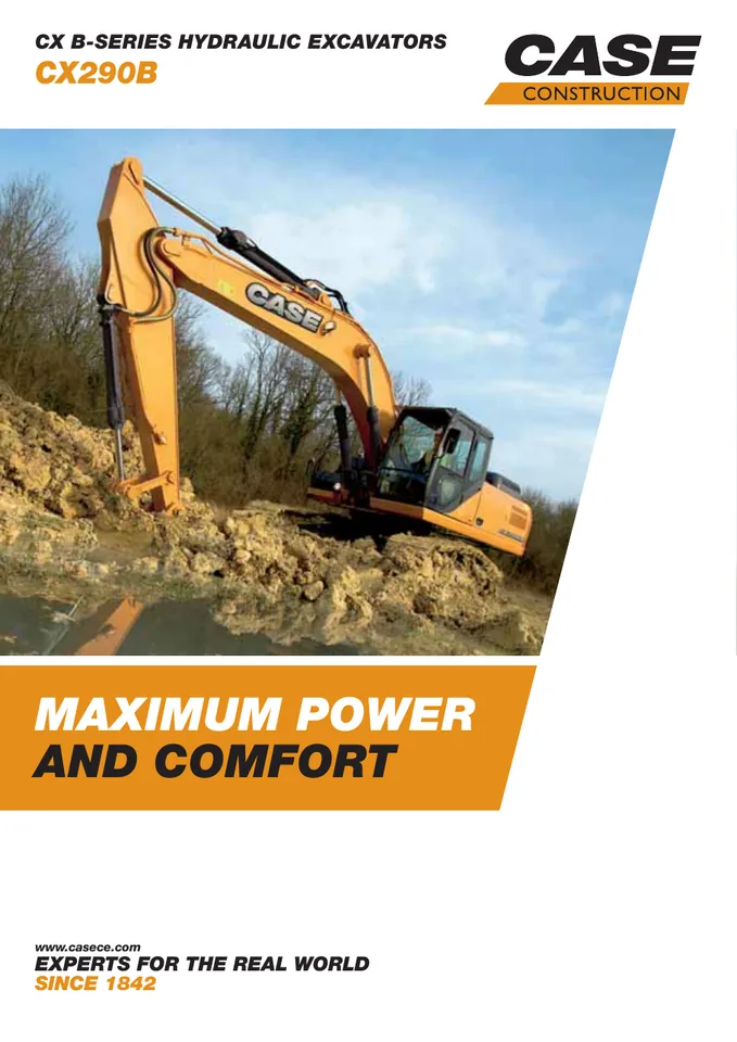 CASE CX290B machine manual cover