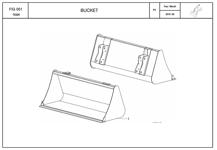 TYM TX22H Front End Loader Attachment machine manual cover: TYM TX22H Front End Loader Attachment Parts Catalog