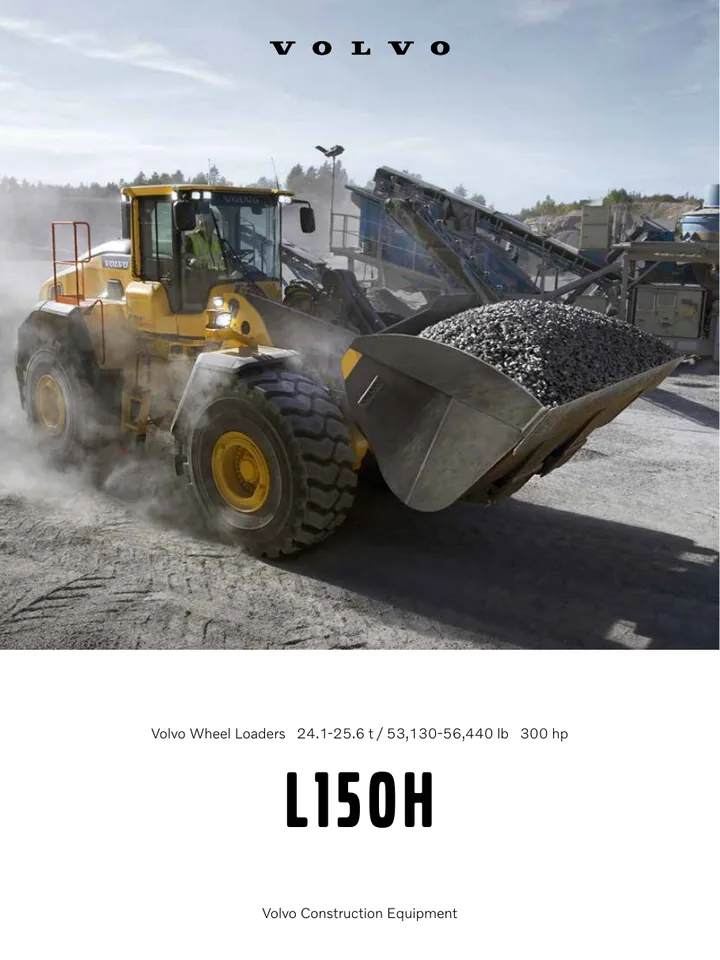 Volvo L150H machine manual cover: Volvo L150H Product brochure