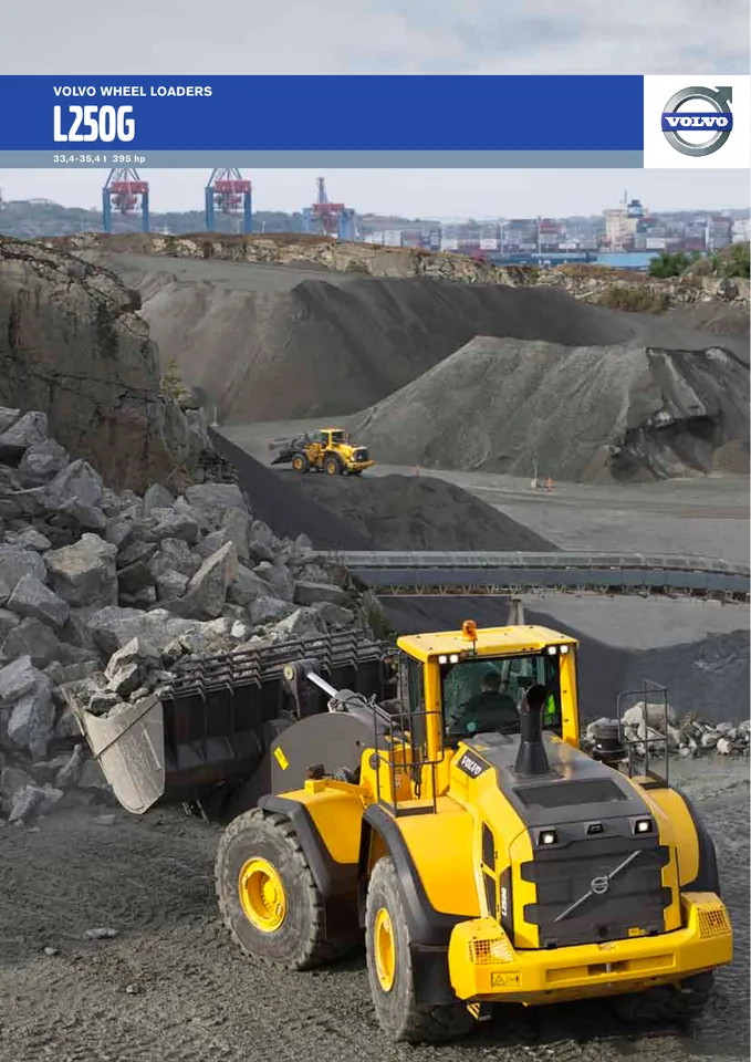 Volvo L250G machine manual cover: Volvo L250G Product brochure
