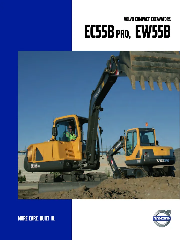 Volvo EW55B machine manual cover: Volvo EW55B Product brochure