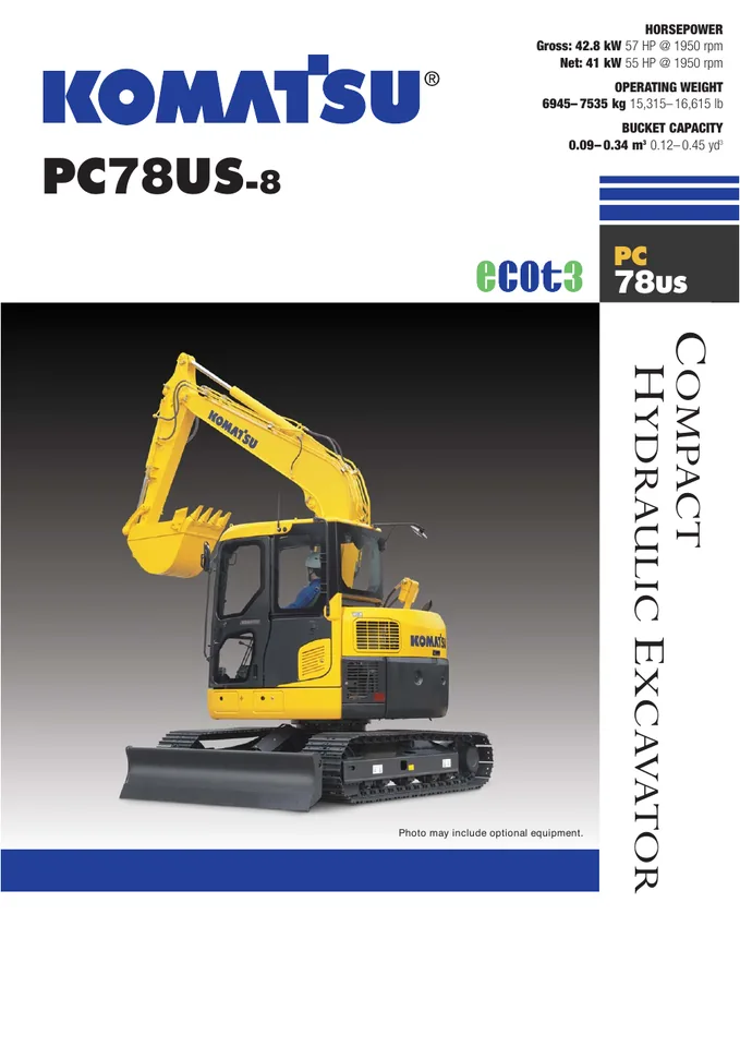 Komatsu PC78US-8 设备手册外胶层