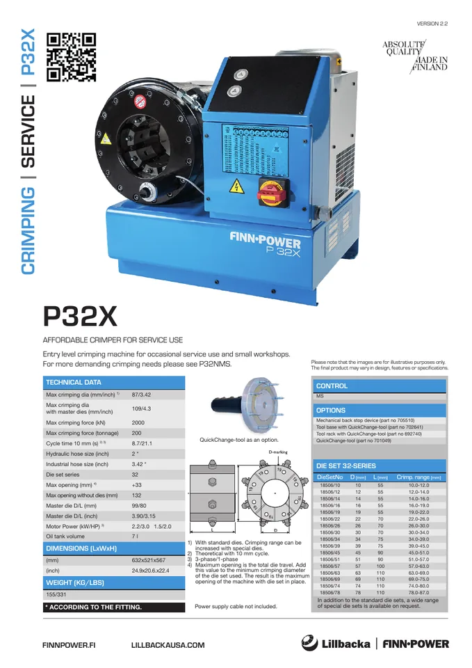 Finn Power P32X 设备手册封面