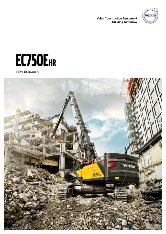Volvo EC750E HR machine manual cover: Volvo EC750E HR Product brochure