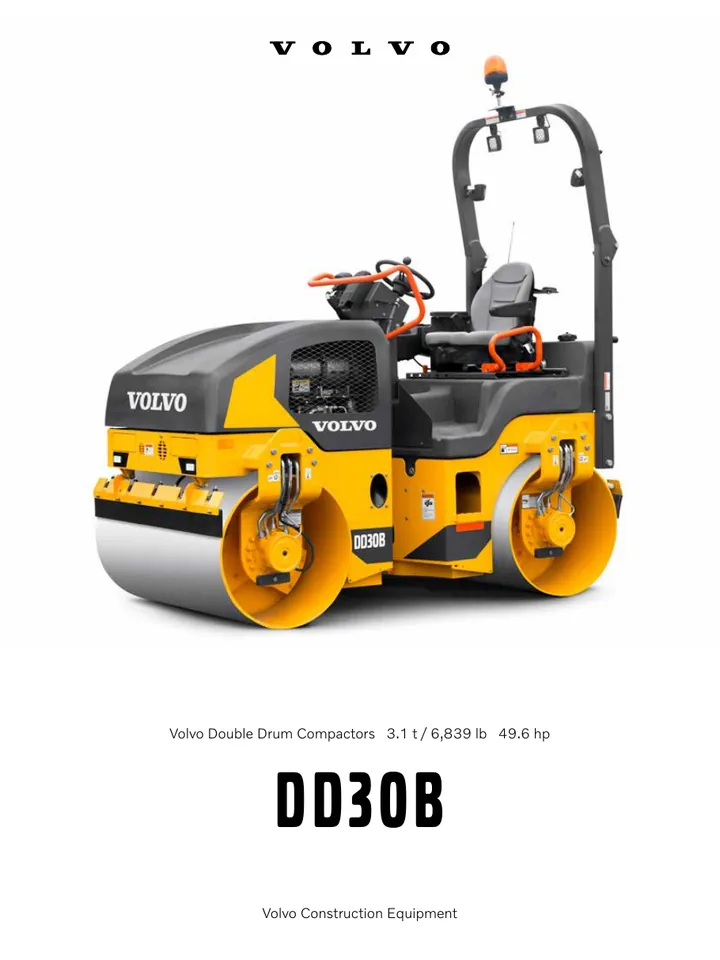 Volvo DD30B machine manual cover: Volvo DD30B Product brochure
