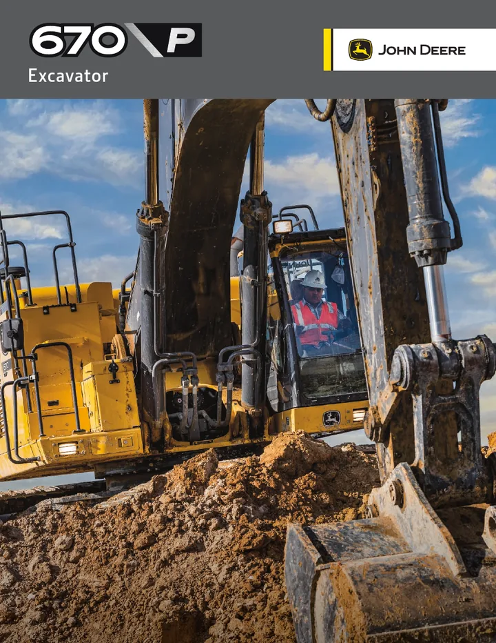 John Deere 670P machine manual cover: john-deere-670p-c53edd42b3-official-brochure