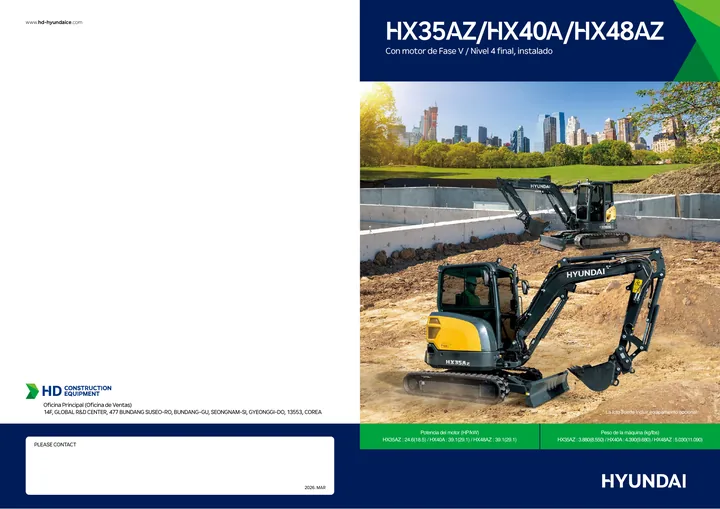 Hyundai HX35AZ · HX40A · HX48AZ 设备手册外胶层