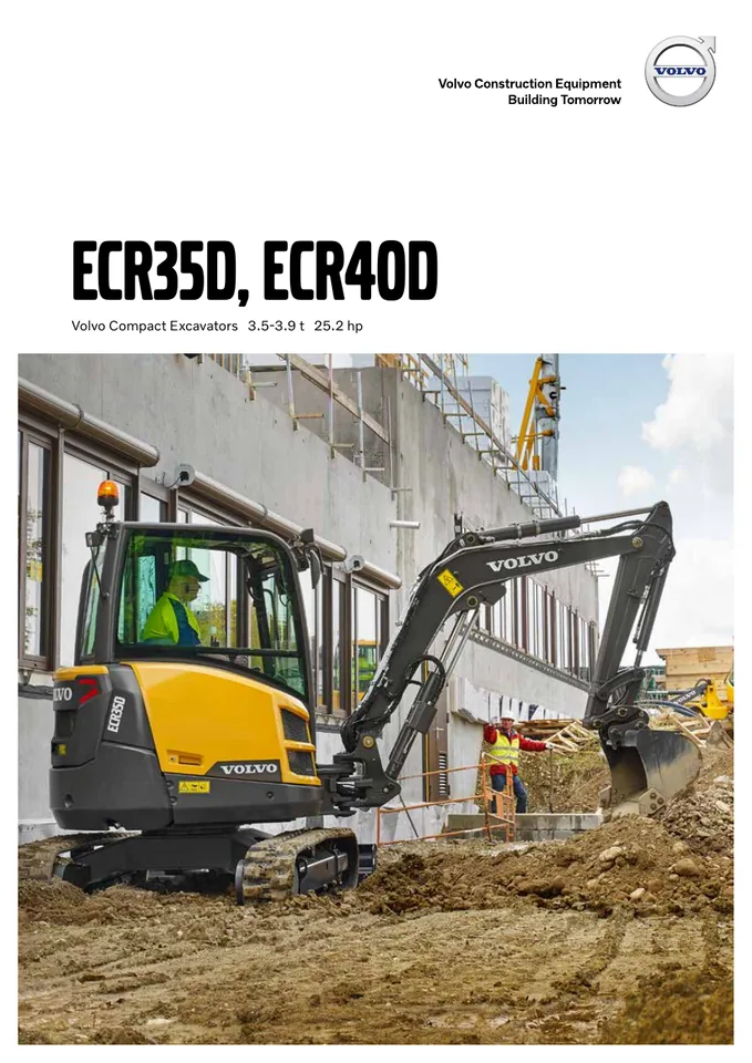 Volvo ECR35D machine manual cover: Volvo ECR35D Product brochure