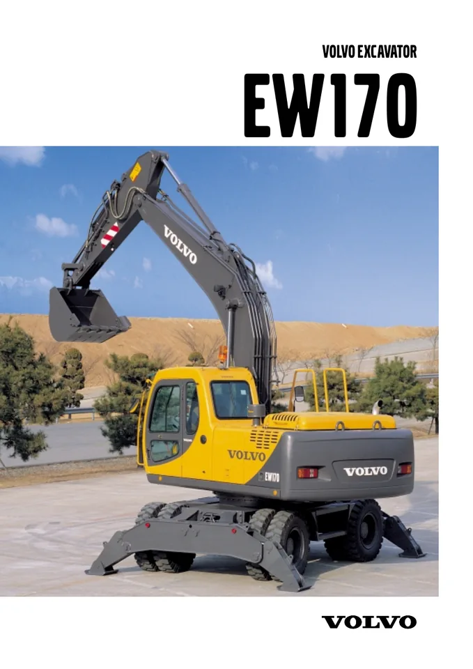 Volvo EW170 machine manual cover: Volvo EW170 Product brochure