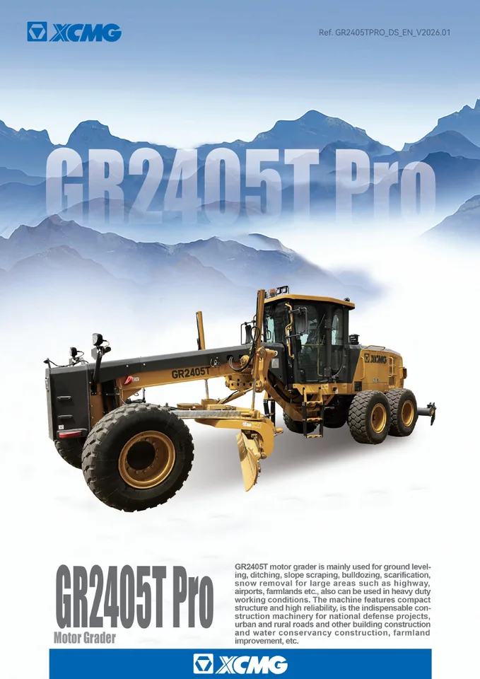 XCMG GR2405T PRO machine manual cover: xcmg-gr2405t-pro-a381382b7e-official-literature