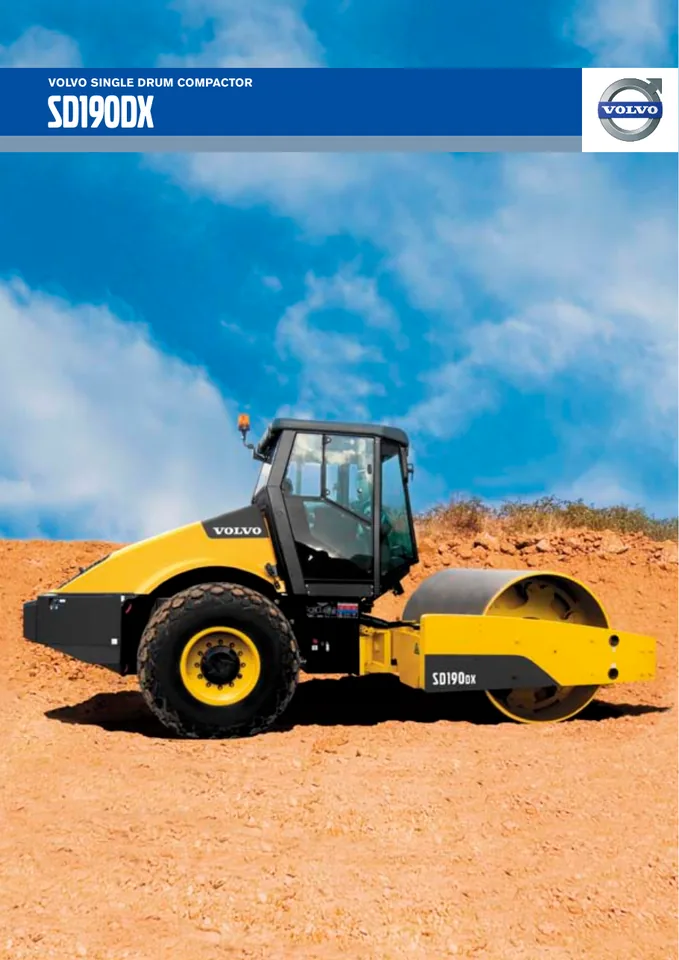 Volvo SD190DX machine manual cover: Volvo SD190DX Product brochure