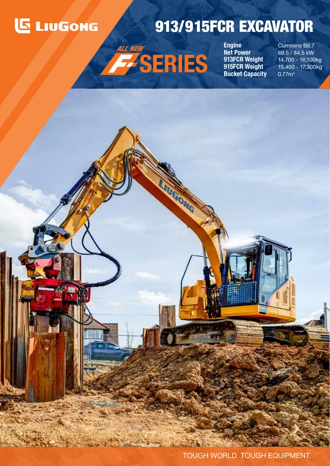 LiuGong 913FCR · 915FCR machine manual cover