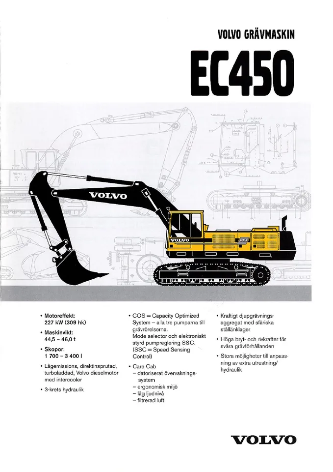 Volvo EC450 machine manual cover: Volvo EC450 Archived product document
