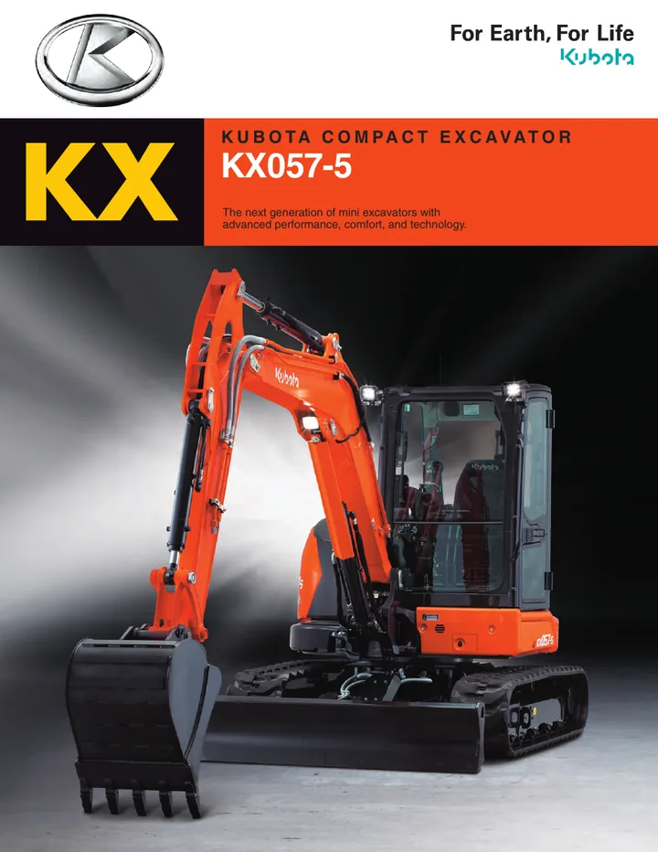 Kubota KX057-5 设备手册外胶层