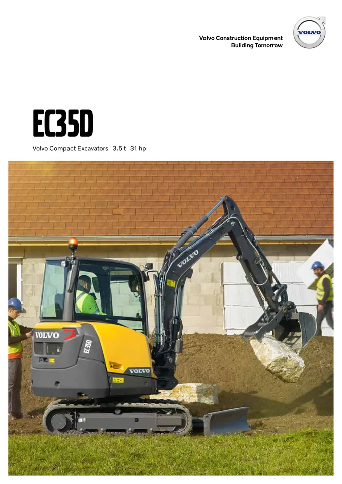 Volvo EC35D machine manual cover: Volvo EC35D Product brochure
