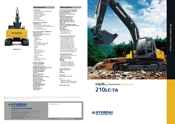 Hyundai R210LC-7A machine manual cover