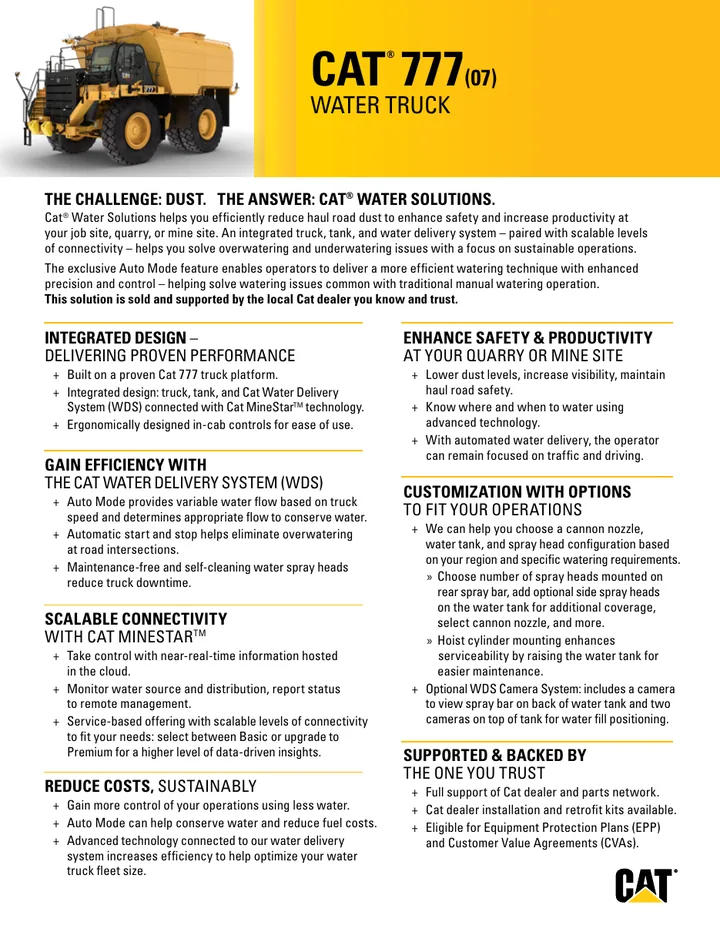 Caterpillar CAT®777 machine manual cover