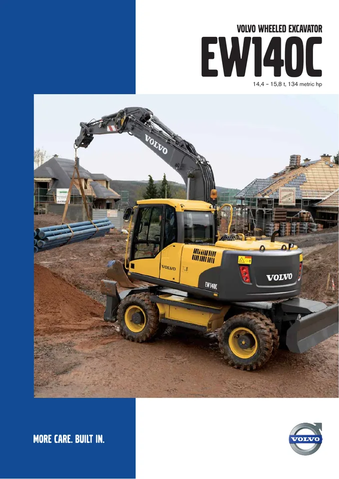 Volvo EW140C machine manual cover: Volvo EW140C Product brochure