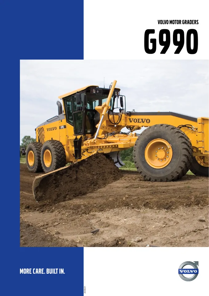 Volvo G990 machine manual cover: Volvo G990 Product specification