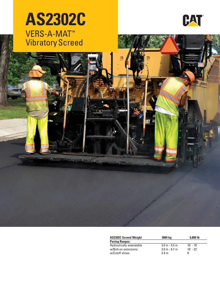 Caterpillar CAT®AS2302C machine manual cover: caterpillar-as2302c-technical-specification-c726964