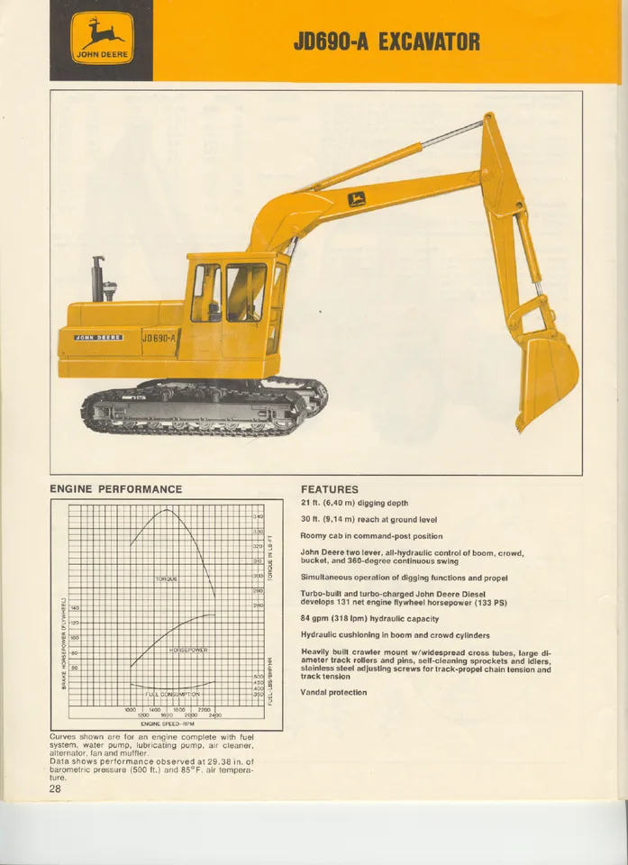 John Deere 690A machine manual cover: john-deere-690a-564cd959d0-official-brochure