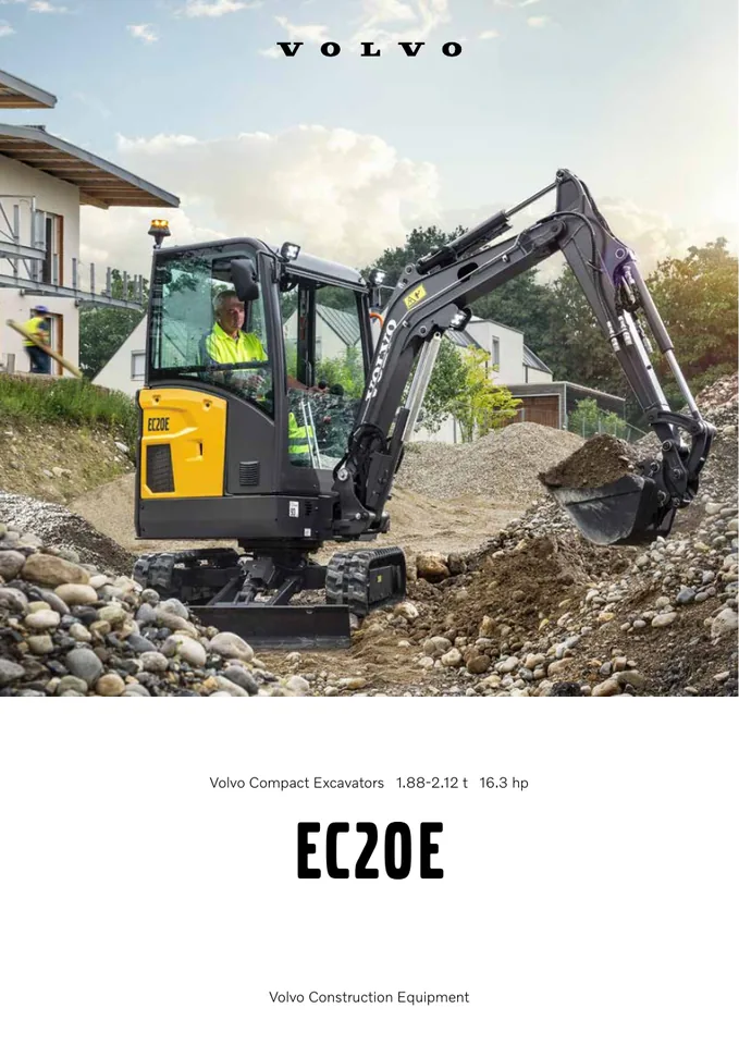 Volvo EC20E machine manual cover: Volvo EC20E Product brochure