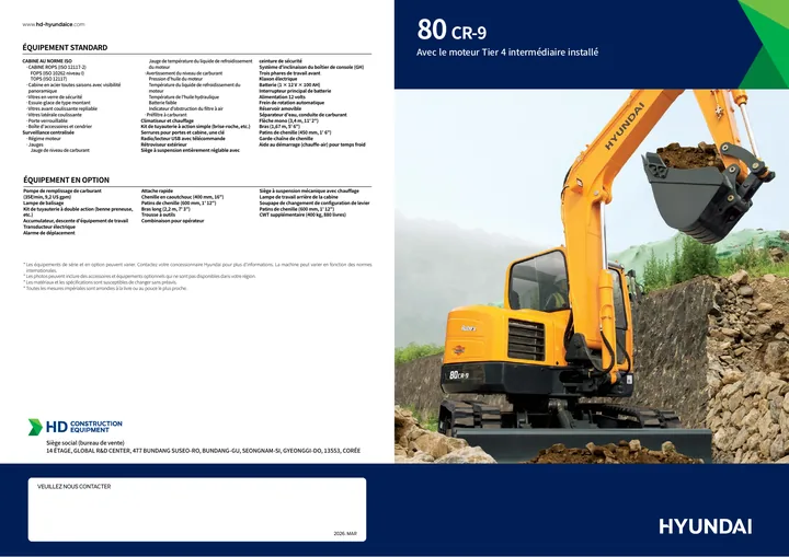 Hyundai R80CR-9 machine manual cover: hyundai-r80cr-9-seq-447-product-catalog-fr-fd3ed782-e17