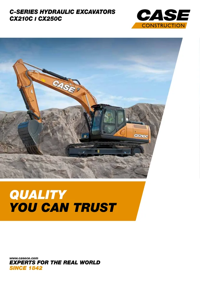 CASE CX250C machine manual cover