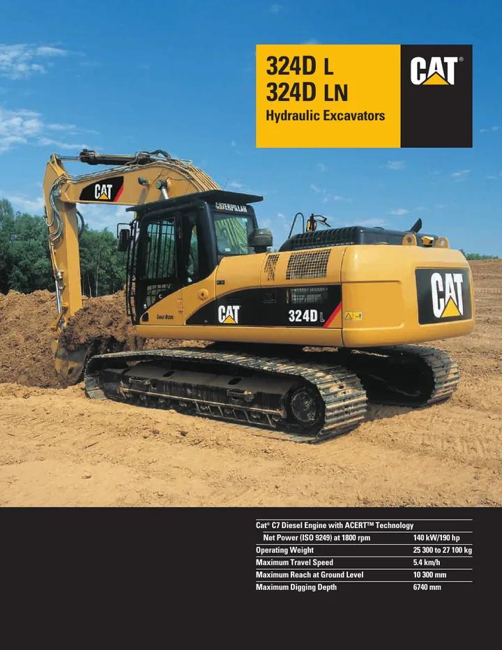 Caterpillar CAT®324D L machine manual cover