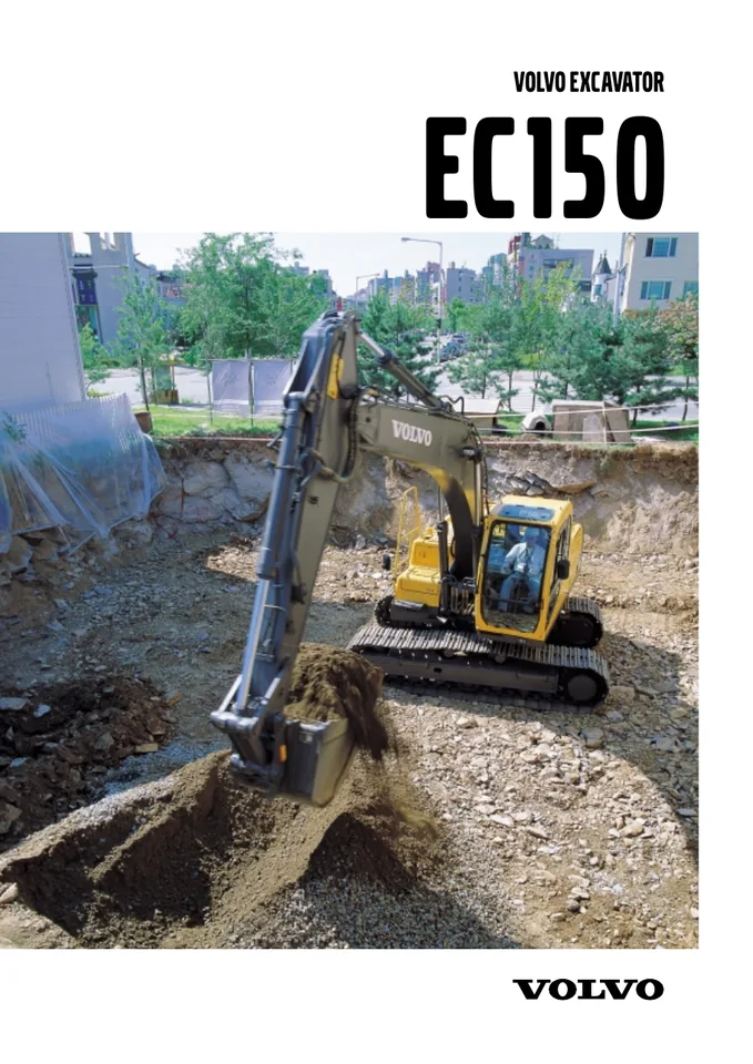 Volvo EC150 machine manual cover: Volvo EC150 Product brochure