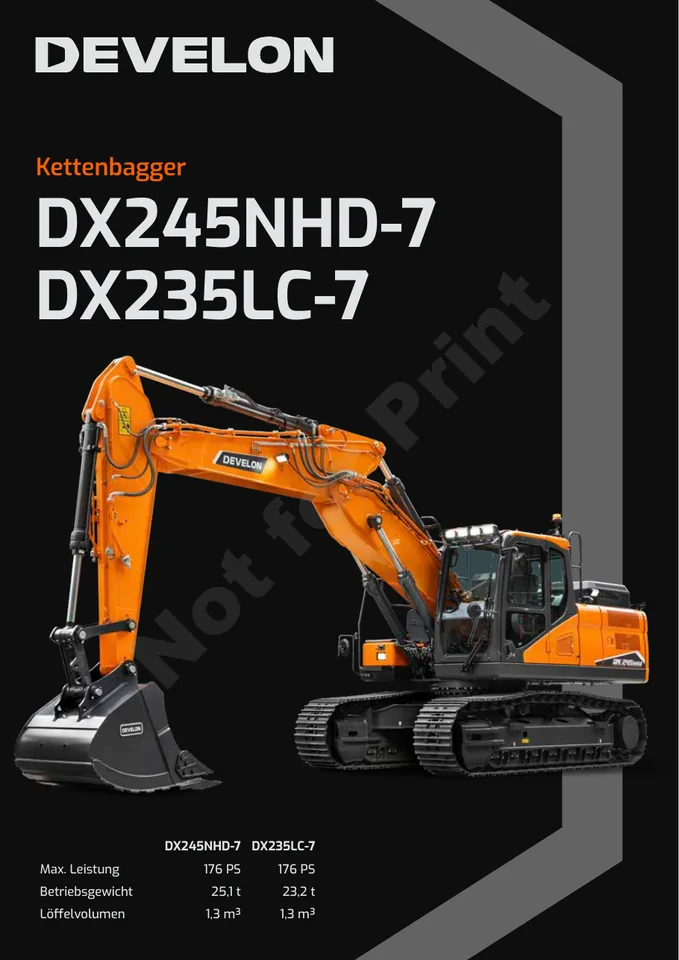 Doosan DX235LC-7 · DX245NHD-7 machine manual cover