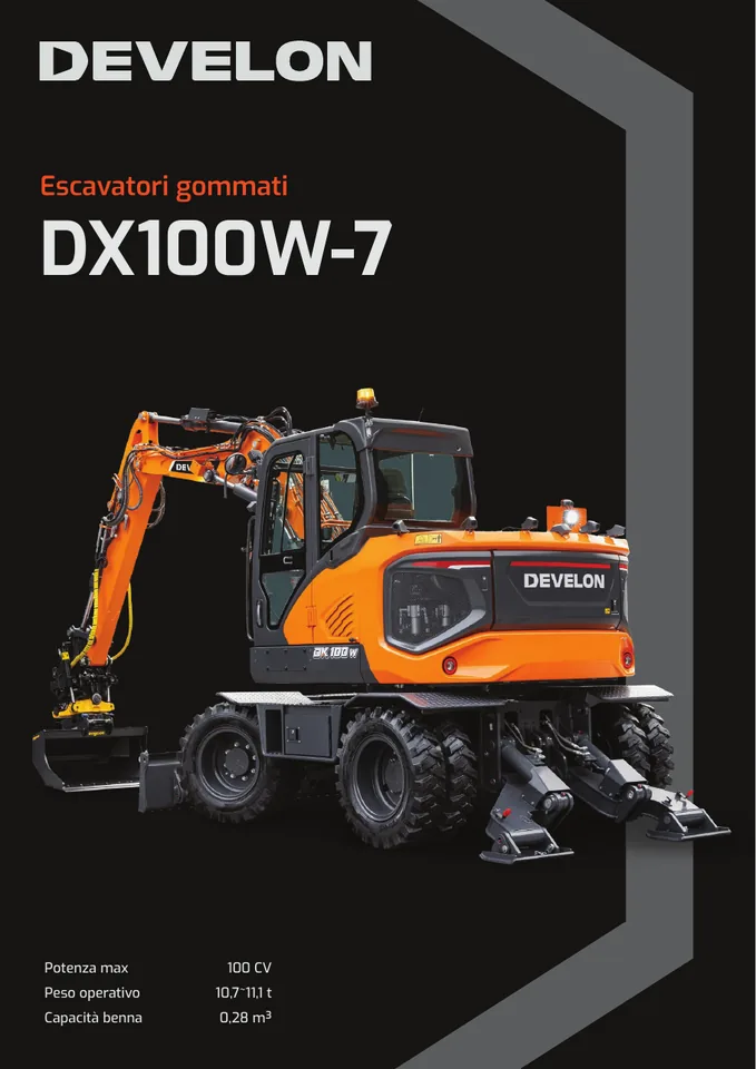 Doosan DX100W-7 machine manual cover