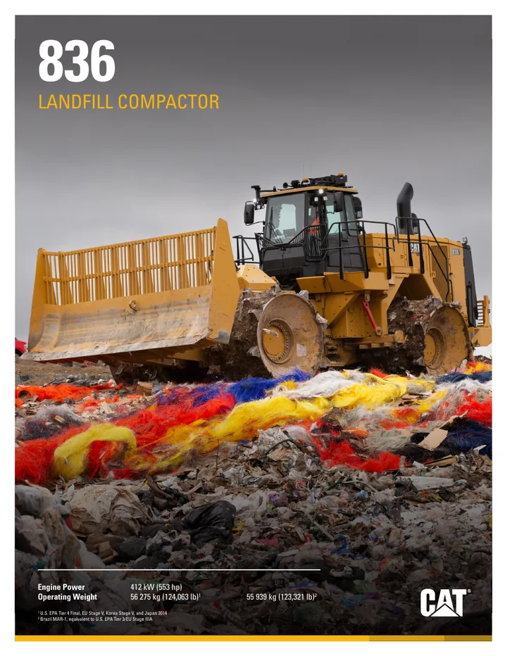 Caterpillar CAT®836 machine manual cover: Caterpillar CAT®836 Product brochure