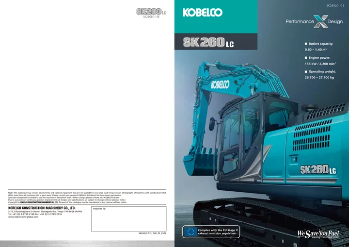 Kobelco SK260LC-11E 设备手册外胶层