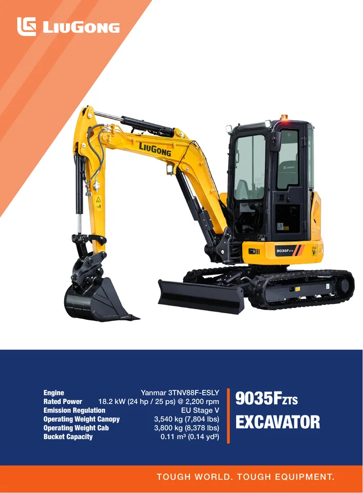 LiuGong 9035FZTS machine manual cover