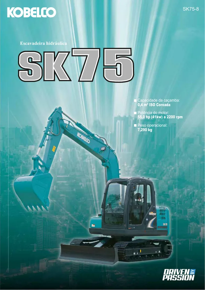 Kobelco SK75-8 machine manual cover: Kobelco SK75-8 Product brochure