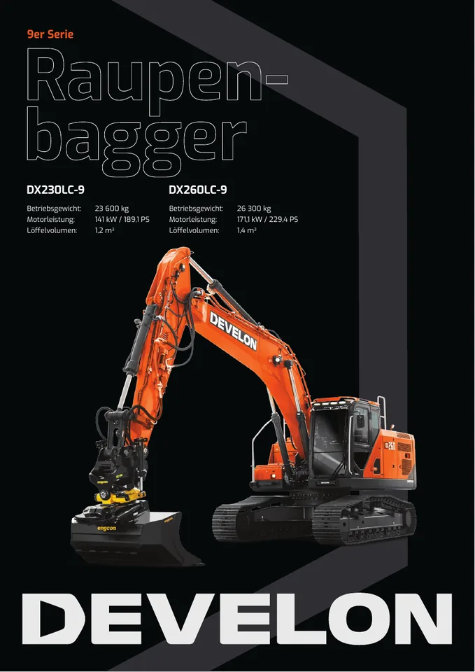 Doosan DX230LC-9 · DX260LC-9 machine manual cover