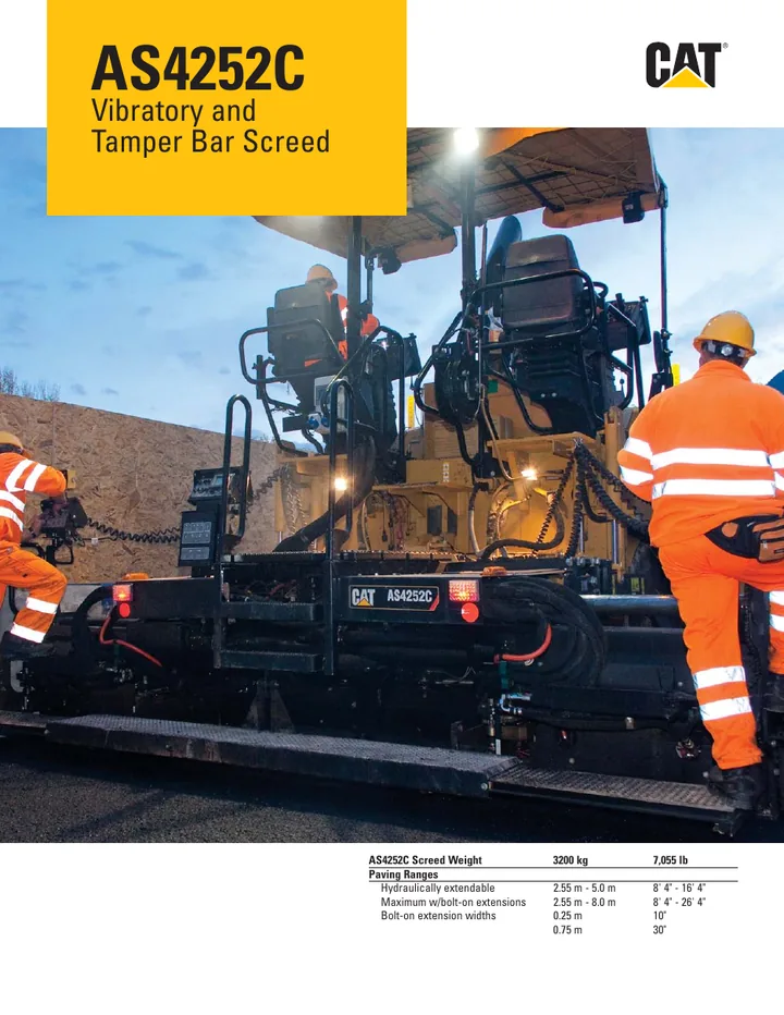 Caterpillar CAT®AS4252C machine manual cover: caterpillar-as4252c-product-brochure-c726966