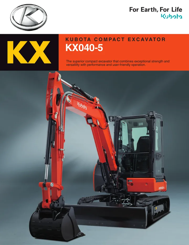 Kubota KX040-5 设备手册外胶层