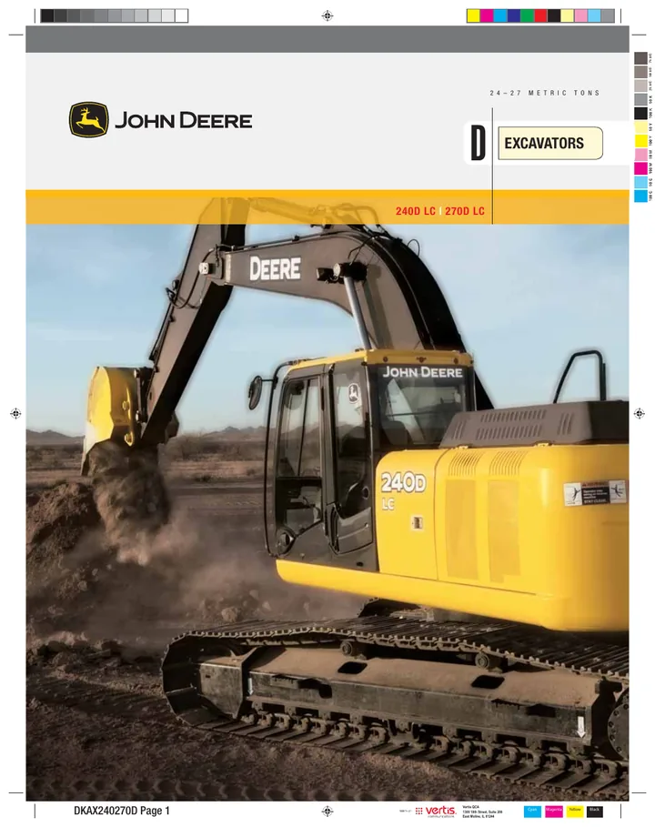 John Deere 270DLC machine manual cover: john-deere-240dlc-270dlc-27cf8ca209-official-brochure