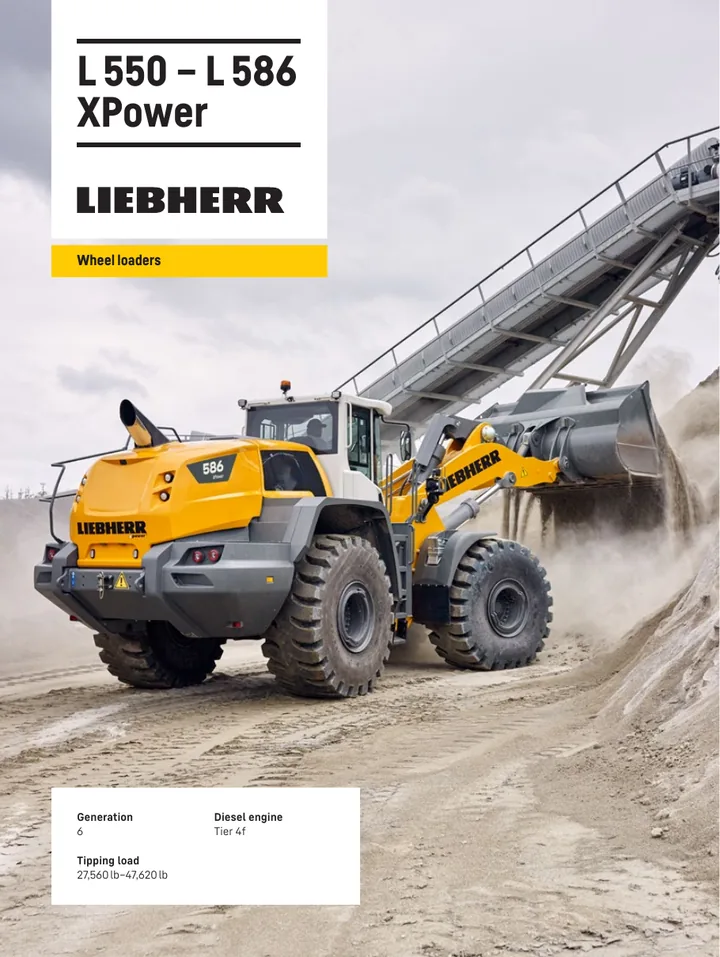 Liebherr L586 machine manual cover: Liebherr L586 Product brochure