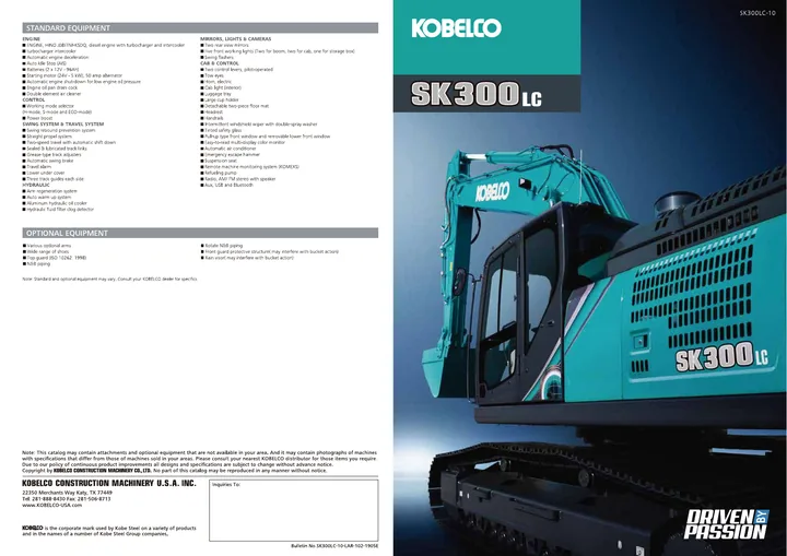 Kobelco SK300LC-10 设备手册外胶层